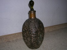 Antike Glasflasche  3eckig