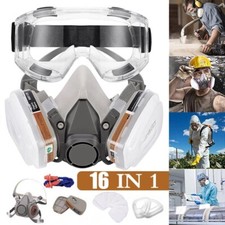 Atemschutz Halbmaske Gasmaske 6200 Staubmaske Lackiermaske  Mit Wechselfiltern .