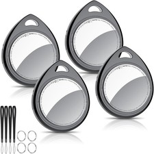 QCOQ Air Tracker Tags 4er Pack, Schwarz | Smart KeyFinder Tag Kompatibel mit