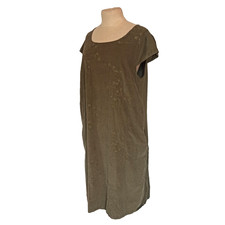 Damen Feincord Kleid Oliv