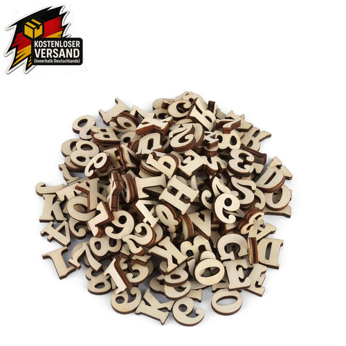 Holzbuchstaben set 400 stück - set,
