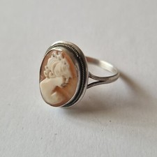 800 Silber Ring Mit Muschel