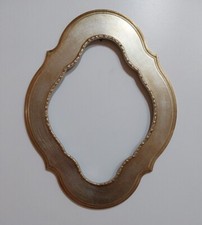 Rahmen Aus Holz MDF Oval 055MO Silber Blatt Breite 7 Alt. 2,2 Batt. 1,6 cm