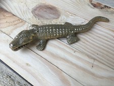 Krokodil Gold 23 cm Skulptur