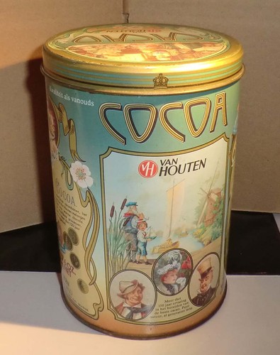 Blechdose van houten cacao - van,