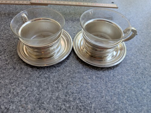 Teegläser mit untertasse - mit,