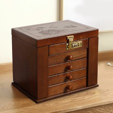 Schmuckschrank Schatulle aus Holz Große Schmuckkästchen Mit Zahlenschloss Gift