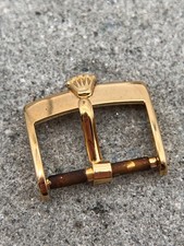 #1707 ORIGINAL ROLEX 16MM DORNSCHLIEßE PLAQUE GOLD PLATED BUCKLE SCHLIEßE VINTAG