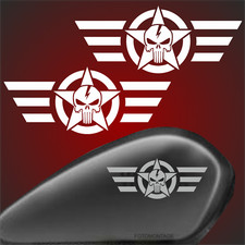 2x 22cm  Army Retro Sterne