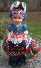Trachten Puppe aus Ungarn - ca. 18 cm - alt - Souvenir Sammler