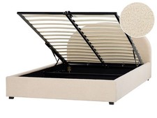 Bett bouclé beige mit - beige,