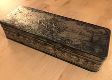 Alte Blechdose Haribo Bonn - Landschaft, Engel u. Putten - vintage tin