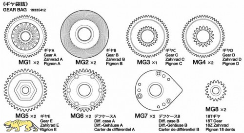 Getriebebeutel für - getriebebeutel, (mg1-mg8)