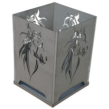Feuerkorb Westernpferd 50cm 75cm Stahl Design verschweißt Feuertonne Aschewanne