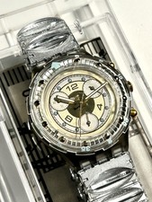 Vintage Swatch Aqua Chrono SEM 100 Golden Rivet  Neu + ungetragen + Box