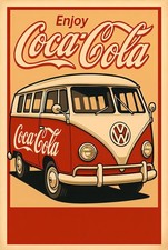 Blechschild COCA-COLA VW 30 x