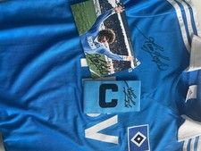Signiert Kevin Keegan Trikot Hamburger SV HSV Retro Trikot Autogramm COA Binde