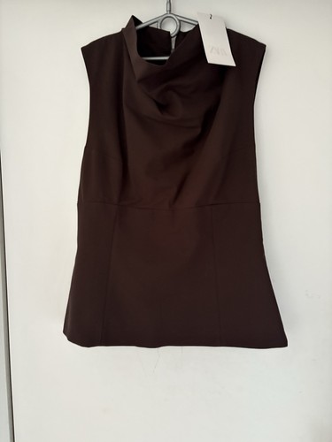 Zara top oberteil braun - top,