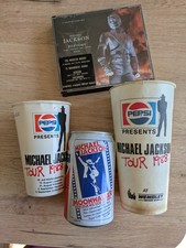 Michael Jackson Sammlung Pepsi Dose Moonwalker Becher Bad Tour + History CD Box