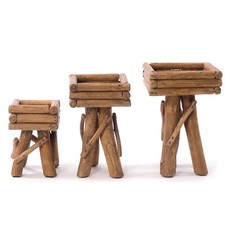 Wurzelholz hocker twist - wurzelholz,