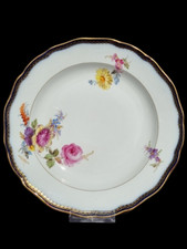 Meissen 25 cm Speiseteller Bunte Blume Bukett A-Kante - Nachlass !