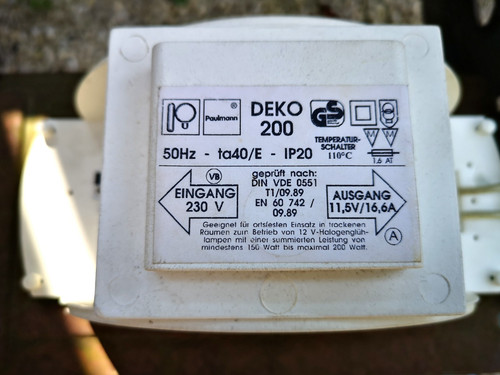 Trafo 200 paulmann - 230, v