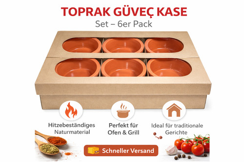 Güveç set 6er ton schalen - set,