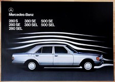 original Plakat Poster "Mercedes-Benz W 126" Markteinführung S-Modell 1980