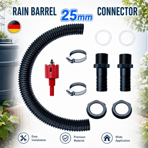 Regentonnen verbinder set 50cm - verbinder,