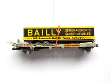 Jouef SNCF Flachwagen Typ Känguru mit Bailly Anhänger beladen Ref. 6965