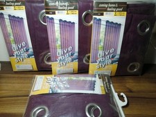 4 Stück Vorhang Schal mit Ösen  245x140 in Lila noch neu Konvolut