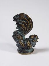 Alte Bronze Messing Figur "Hahn" Gluttöter Miniatur Größe: 47mm