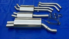 Edelstahl Auspuffanlage BMW E46 320 325 328 330 Sportauspuff 2x76 scharf