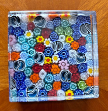 Paperweight Millefiori, Murano, nummeriert, gekennzeichnet
