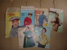 8 x Mode Zeitschriften 50er Jahre Frauen Mode Zeitschift Konvolut Beyer Elle Con
