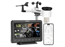Sainlogic Professionelle 7-in-1 Wetterstation WLAN mit 7,33" Groß-Display
