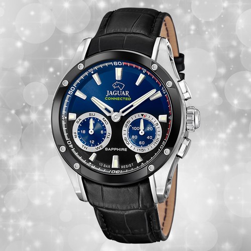 Jaguar herrenuhr leder schwarz - jaguar,