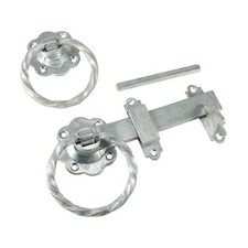 Timco 6" gedrehter Ring Torriegel verzinkt, Schlüsselschloss für gedrehte & Haustore