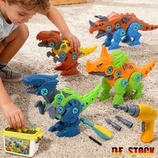 Take Apart Dinosaurier Spielzeug für Kinder mit Aufbewahrungsbox Bohrmaschine DE