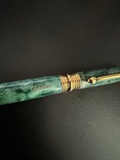 Cartier Kugelschreiber grün, gold, vintage