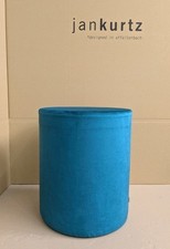 RONDO Pouf Hocker rund samt petrol blau Jan Kurtz