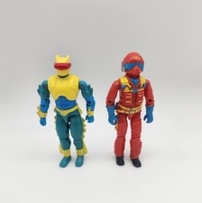 2 Vintage Funskool GI Joe Cobra lose Figuren, Wild Weasel Rattler Pilot & Aale