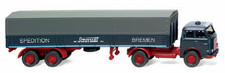 Wiking 051404 MAN Pausbacke Pritschensattelzug Schmidt Bremen H0 1:87, neu + OVP
