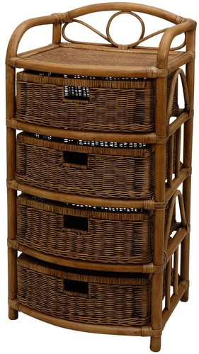 Rattan kommode badregal - badregal, 4