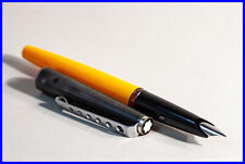 vintage 1975 MONTBLANC Carrera Patronen Füller Orange & Schwarz F Stahl Feder