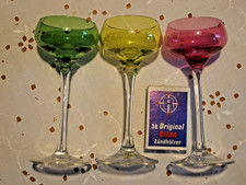 3 alte farbige Likörgläser