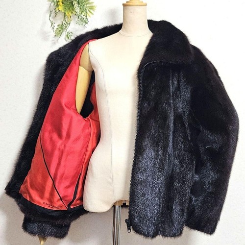 Schwarz nerz pelzmantel unisex - schwarz,