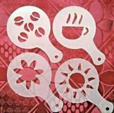 4 Stück Schablonen KAFFEE