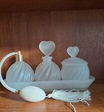 Vintage Parfum Set Waschtischset Eisglas Schmiktisch Deko