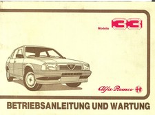 ALFA ROMEO 33 Bedienungsanleitung 1987 Betriebsanleitung Handbuch Bordbuch BA